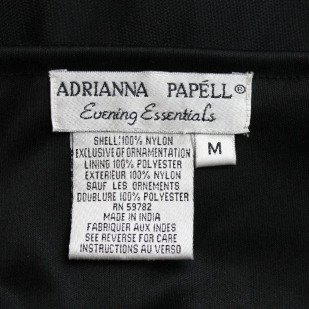 Vintage Adrianna Papell Beaded Black Tunic Top - Picture 8 of 8